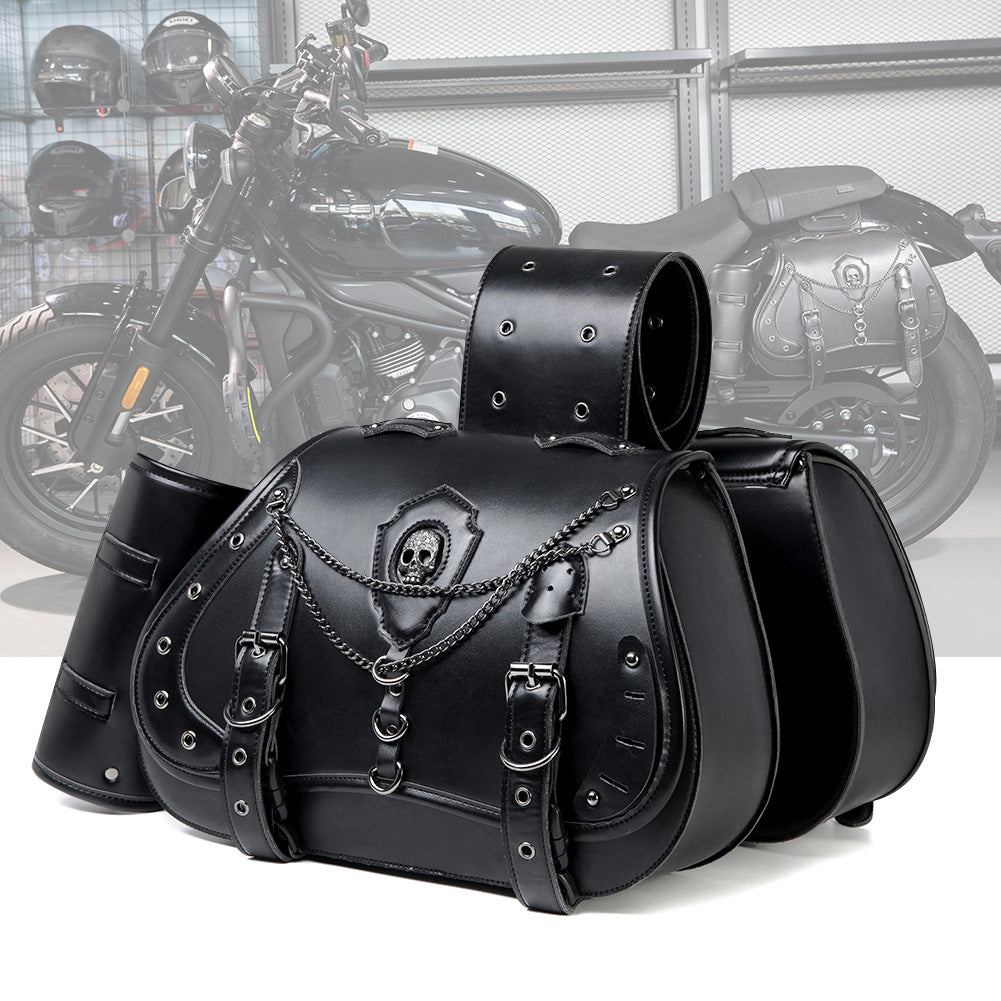 Retro Motorcycle Modification Side Leather Box