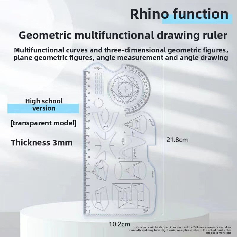 Multifunctional Drawing Ruler Protractor Suitable for Students of All Ages