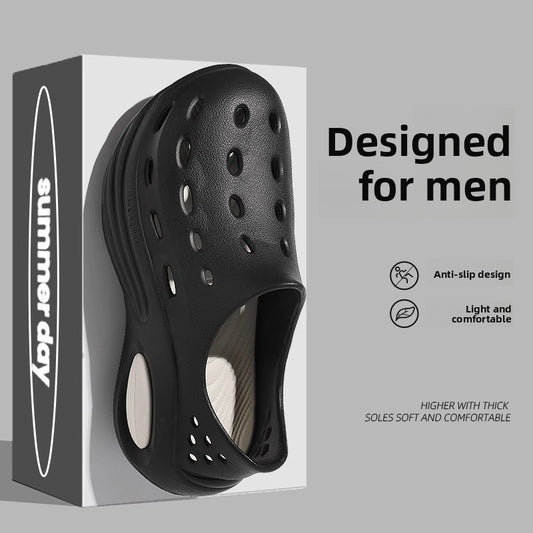 Men's Summer Slip-Resistant Thick-Sole Holes Sandals