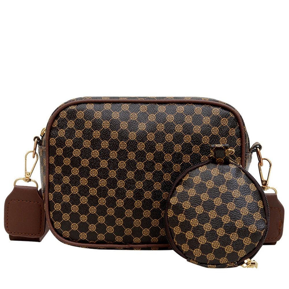 Women's Simple Wide One-Shoulder Strap Crossbody Small Square Bag