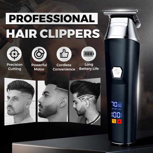 🥸Professional electric hair clipper set, equipped with digital display function😎