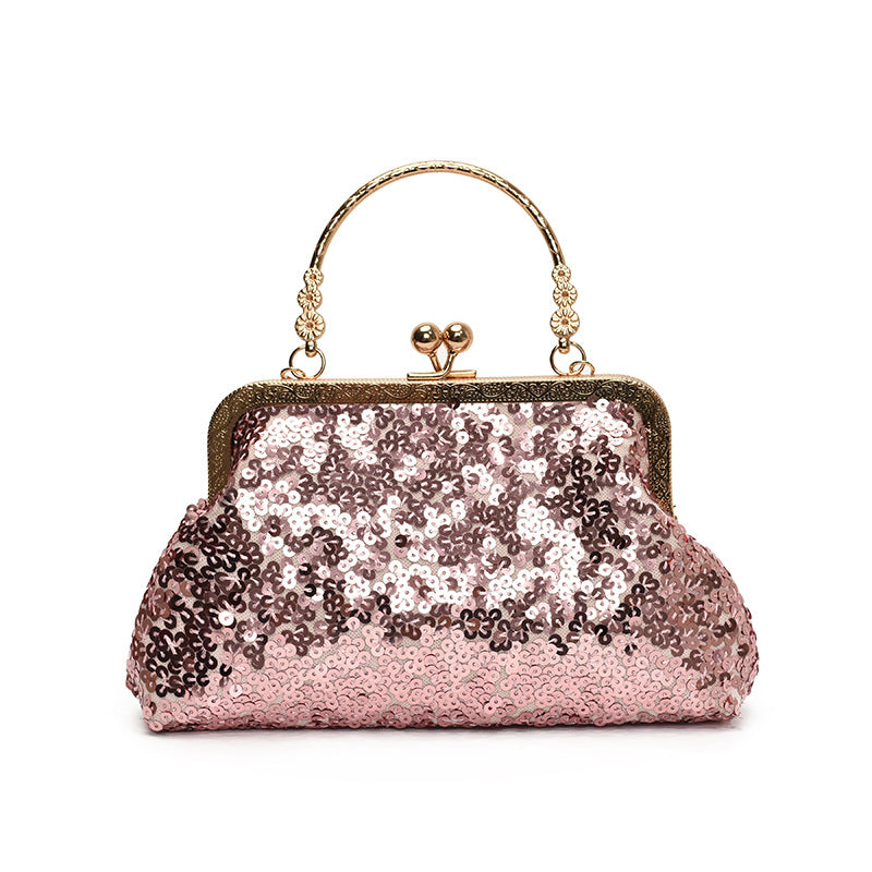 Fashionable Sequined Shell, Unique and Shiny, Elegant and Stylish Chain, Casual Hand-held Crossbody Bag