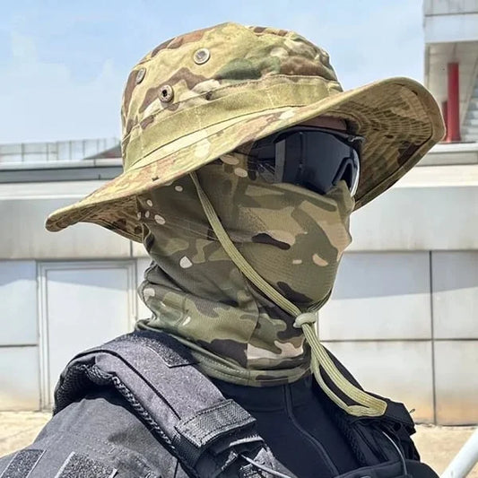 🔥🔥 Cooling neck cover mask jungle hat set!
