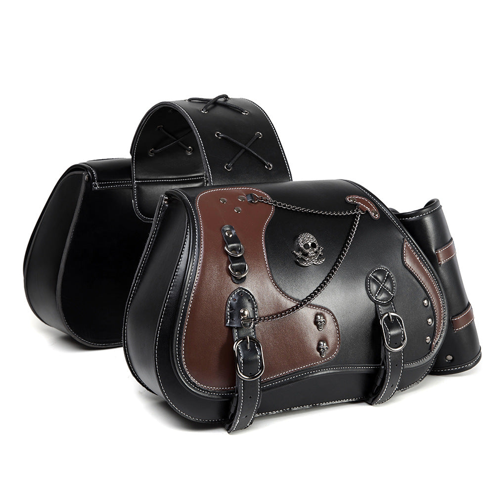 Retro Motorcycle Modification Side Leather Box