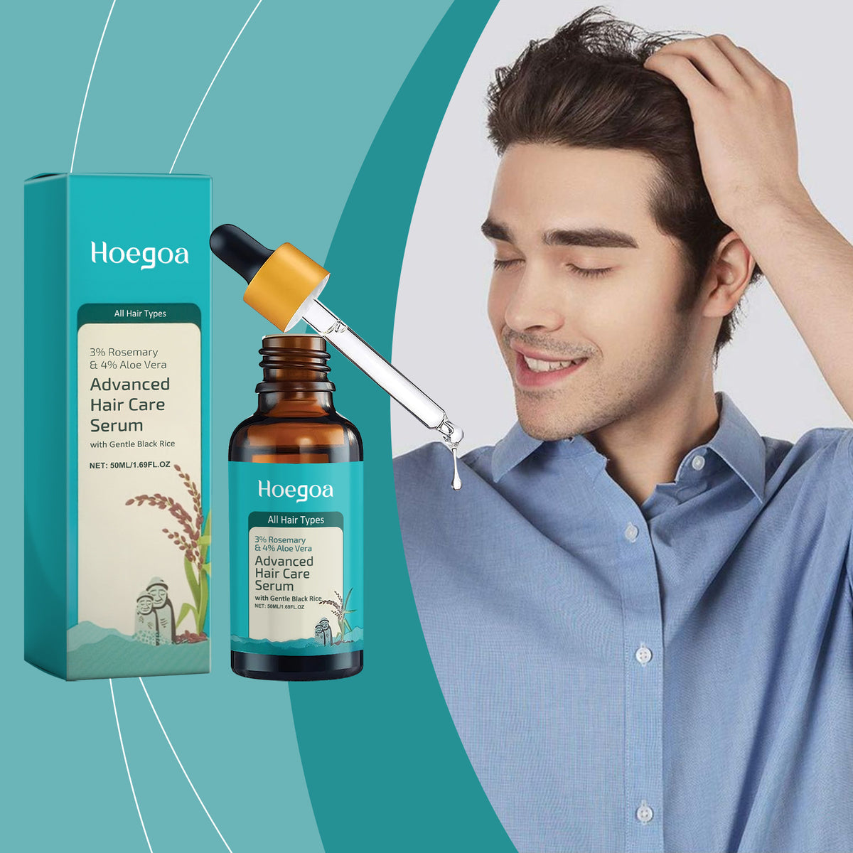 HOEGOA Men's Deep Nourishing Hair Follicle Scalp Care Essence