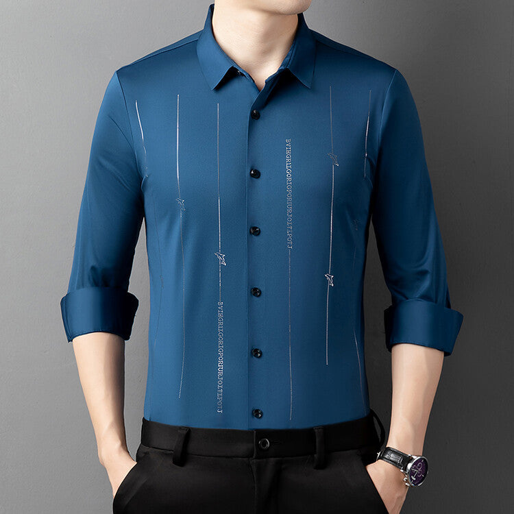 Summer Thin Men's Wrinkle-resistant Short-sleeve Shirt