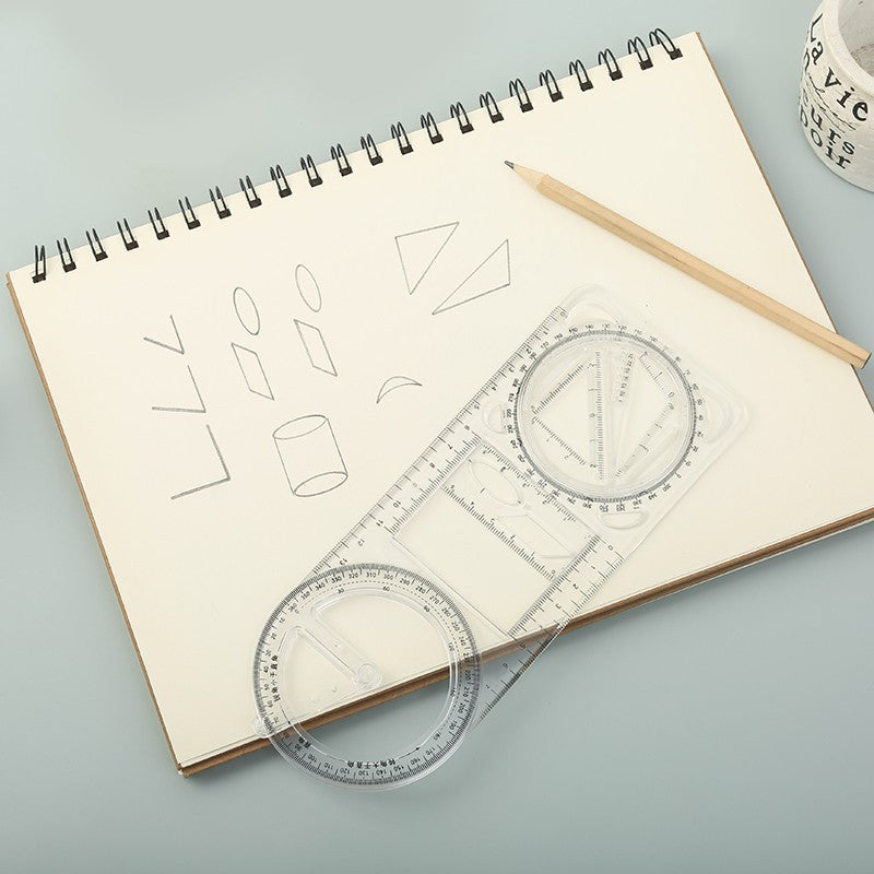 Multifunctional Drawing Ruler Protractor Suitable for Students of All Ages