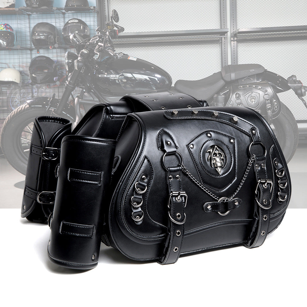 Retro Motorcycle Modification Side Leather Box