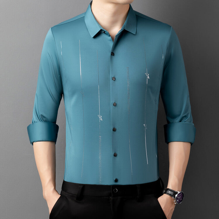 Summer Thin Men's Wrinkle-resistant Short-sleeve Shirt