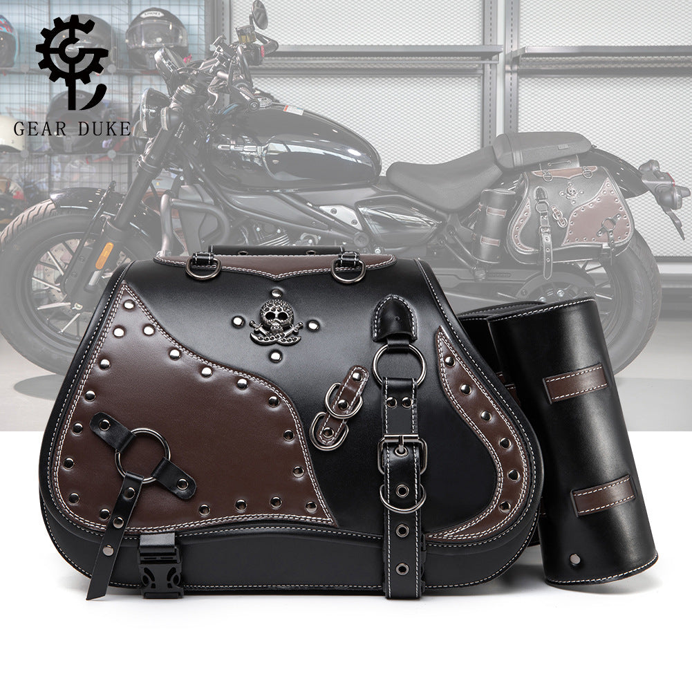 Retro Motorcycle Modification Side Leather Box