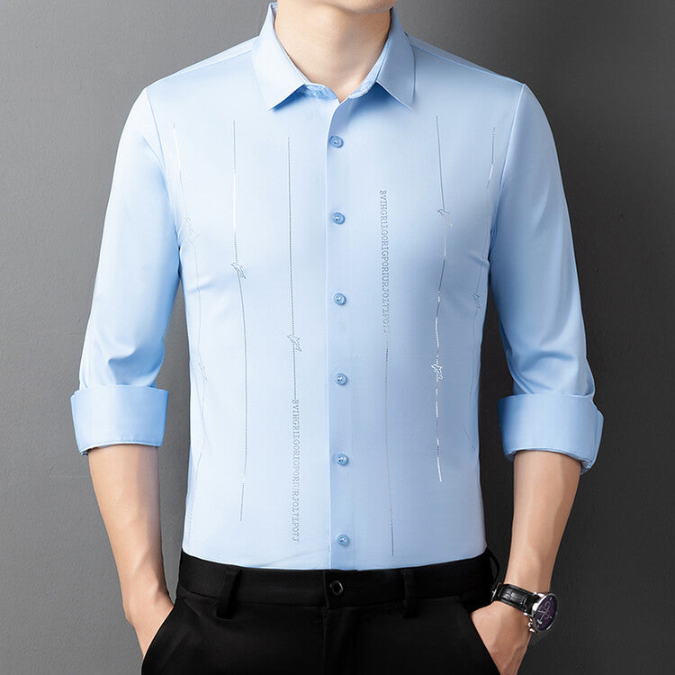 Summer Thin Men's Wrinkle-resistant Short-sleeve Shirt