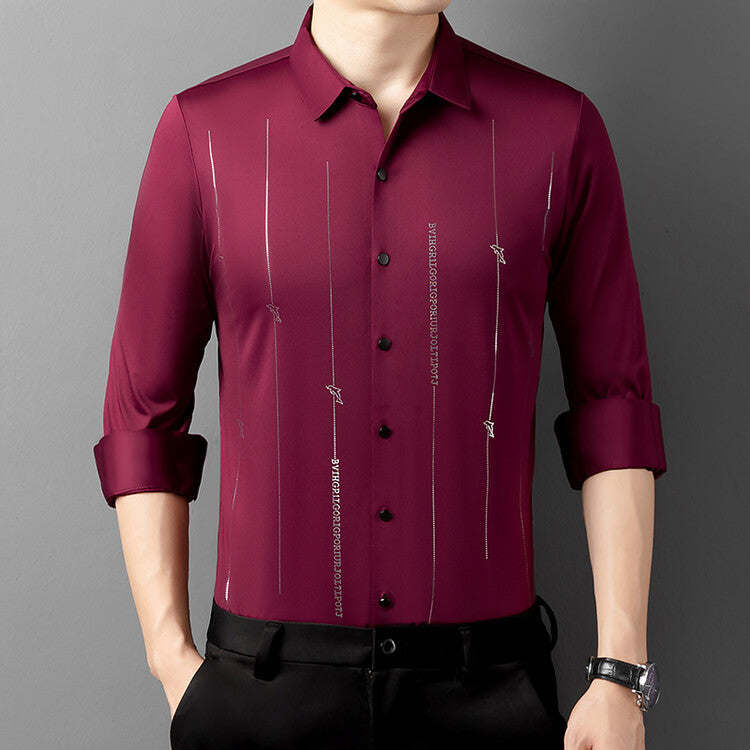 Summer Thin Men's Wrinkle-resistant Short-sleeve Shirt