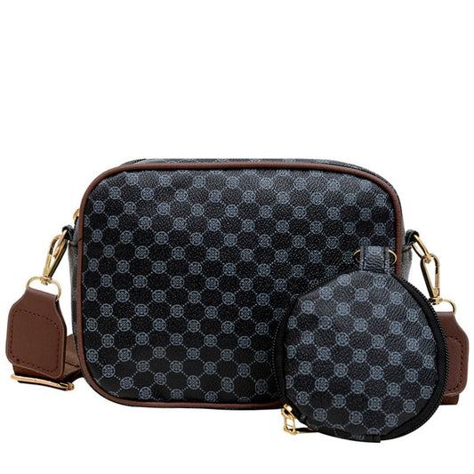 Women's Simple Wide One-Shoulder Strap Crossbody Small Square Bag