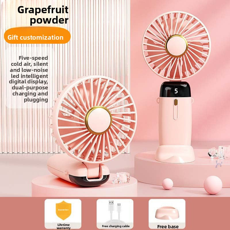 Portable, Silent Mini Desktop Folding Fan with Usb Charging