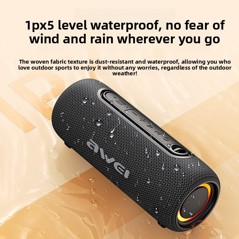 Awei KA8 Portable Stereo Bluetooth Speaker with Colorful Lighting and IPX5 Waterproof Series Speaker