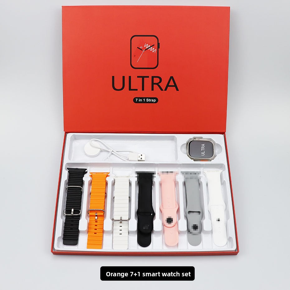 Ultra Smart Watch Set 7+1 with Multiple Style Bands Multi-functional Bluetooth Calling Watch